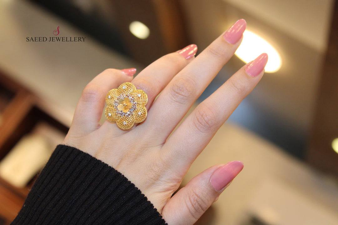 21K Gold Fancy Ring by Saeed Jewelry - Image 4