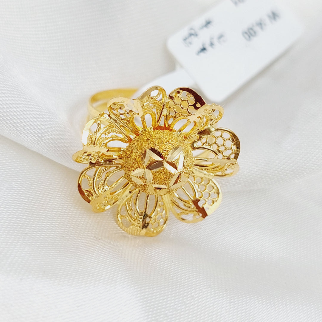 21K Gold Fancy Rose Ring by Saeed Jewelry - Image 3