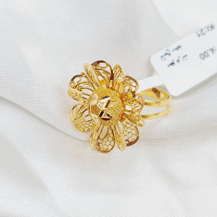 21K Gold Fancy Rose Ring by Saeed Jewelry - Image 1