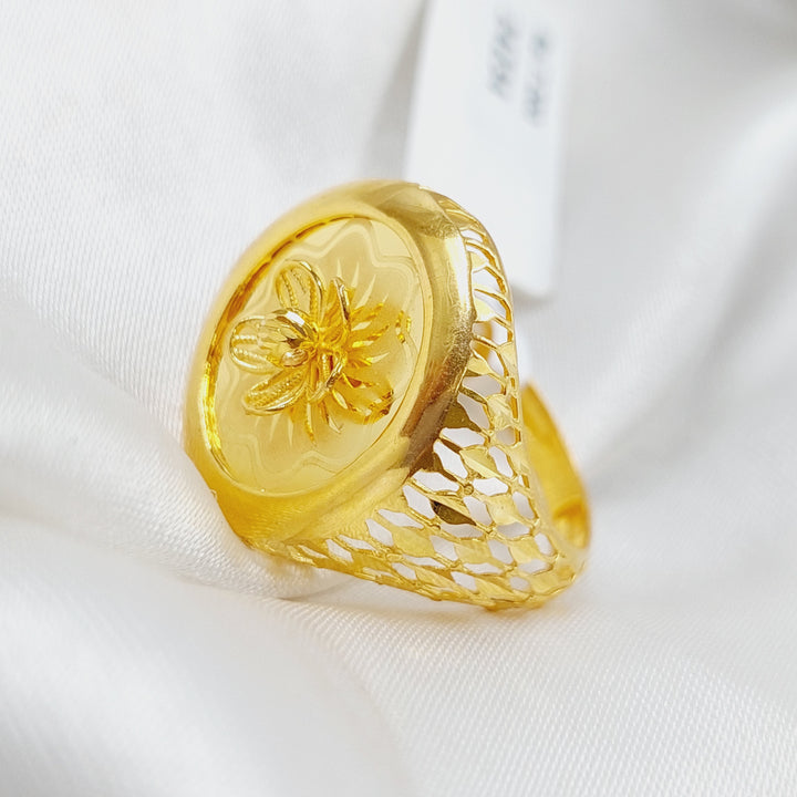 21K Gold Fancy Rose Ring by Saeed Jewelry - Image 4