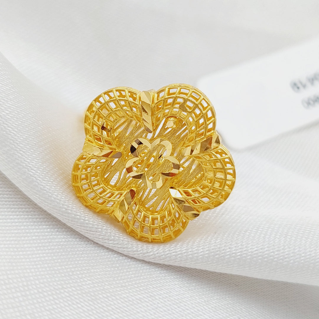 21K Gold Fancy Rose Ring by Saeed Jewelry - Image 3