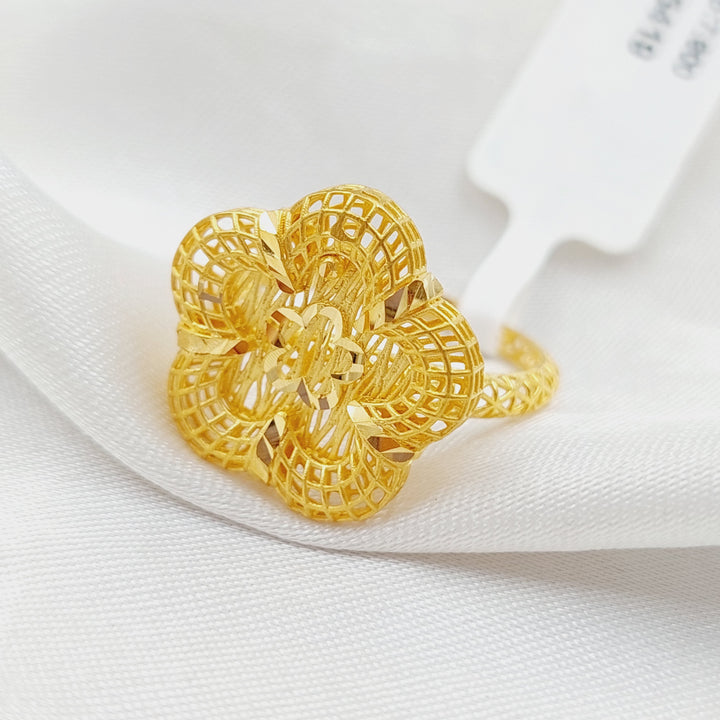 21K Gold Fancy Rose Ring by Saeed Jewelry - Image 4