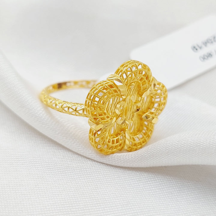 21K Gold Fancy Rose Ring by Saeed Jewelry - Image 1