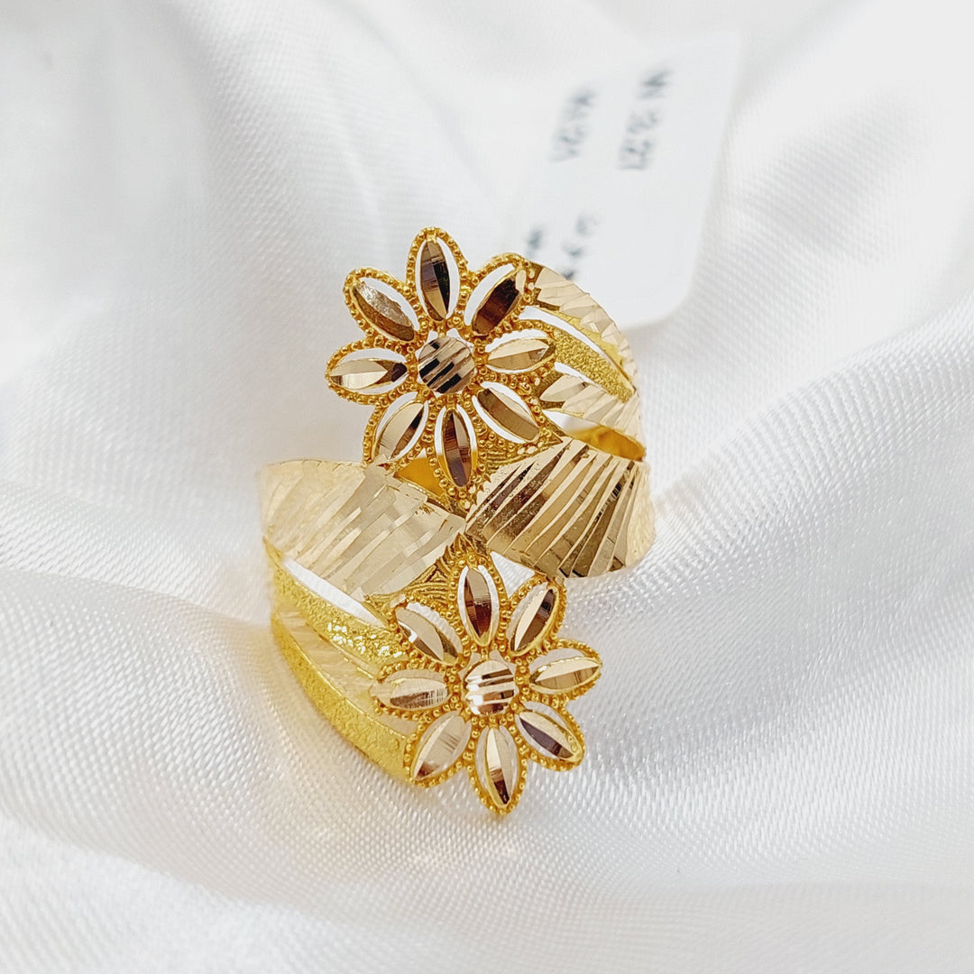 21K Gold Fancy Rose Ring by Saeed Jewelry - Image 6