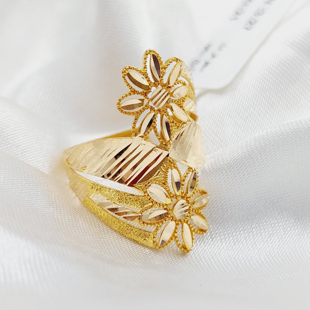 21K Gold Fancy Rose Ring by Saeed Jewelry - Image 7