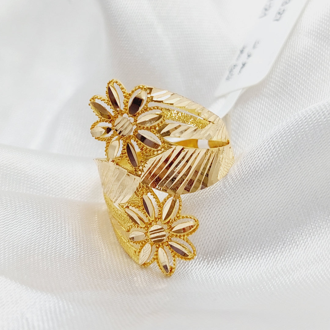 21K Gold Fancy Rose Ring by Saeed Jewelry - Image 3