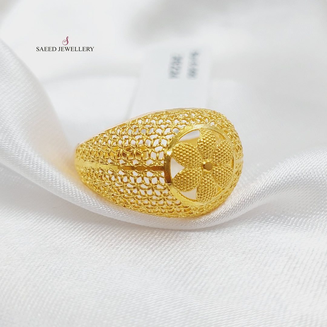 21K Gold Fancy Rose Ring by Saeed Jewelry - Image 3