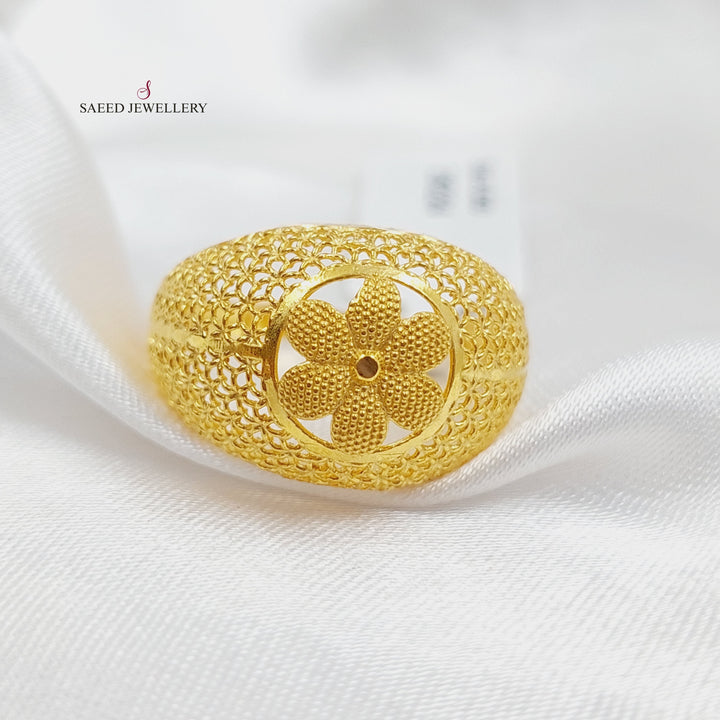 21K Gold Fancy Rose Ring by Saeed Jewelry - Image 4