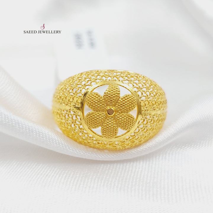 21K Gold Fancy Rose Ring by Saeed Jewelry - Image 5