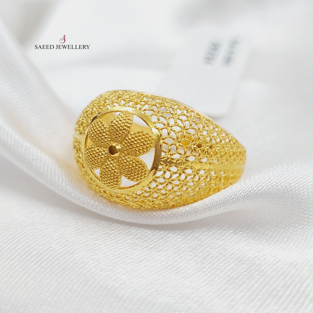 21K Gold Fancy Rose Ring by Saeed Jewelry - Image 1