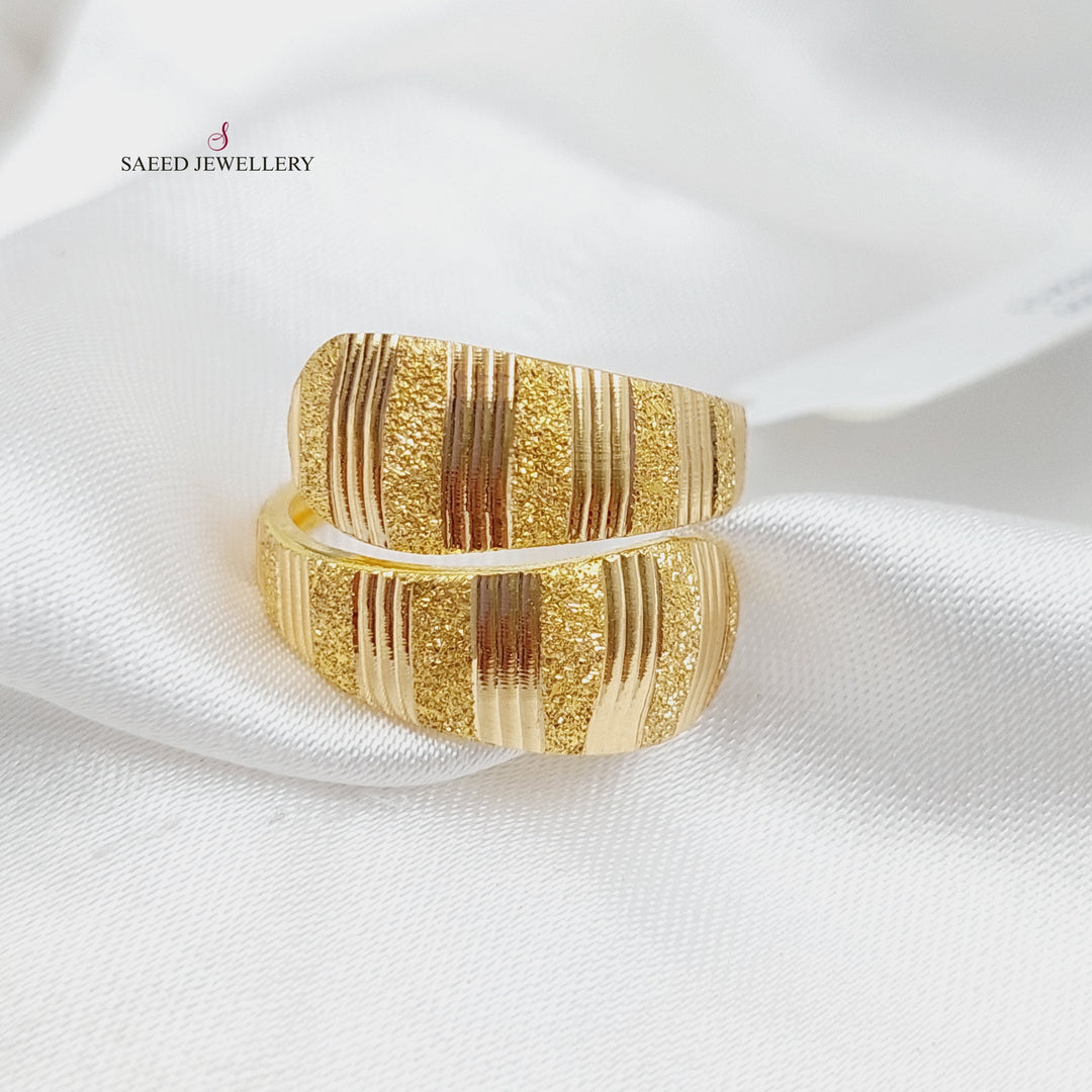 21K Gold Fancy Sugar Ring by Saeed Jewelry - Image 3