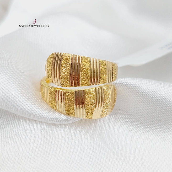 21K Gold Fancy Sugar Ring by Saeed Jewelry - Image 3