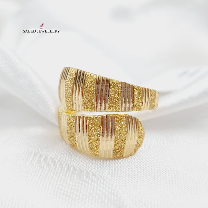 21K Gold Fancy Sugar Ring by Saeed Jewelry - Image 4