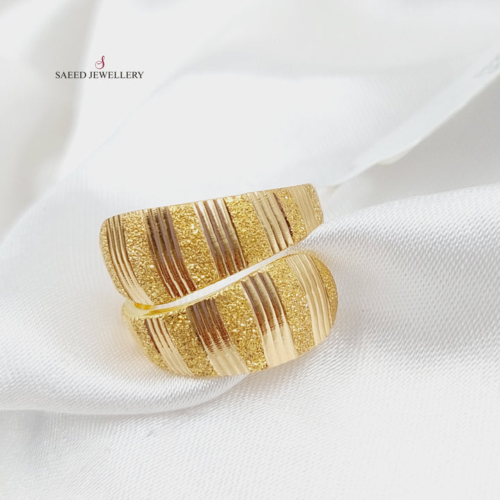 21K Gold Fancy Sugar Ring by Saeed Jewelry - Image 1