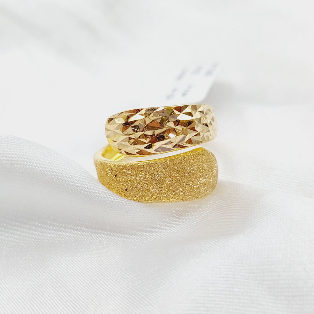 21K Fancy Sugar Ring Made of 21K Yellow Gold by Saeed Jewelry-27249