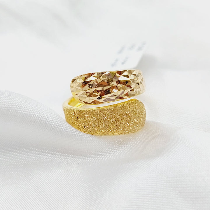 21K Fancy Sugar Ring Made of 21K Yellow Gold by Saeed Jewelry-27249