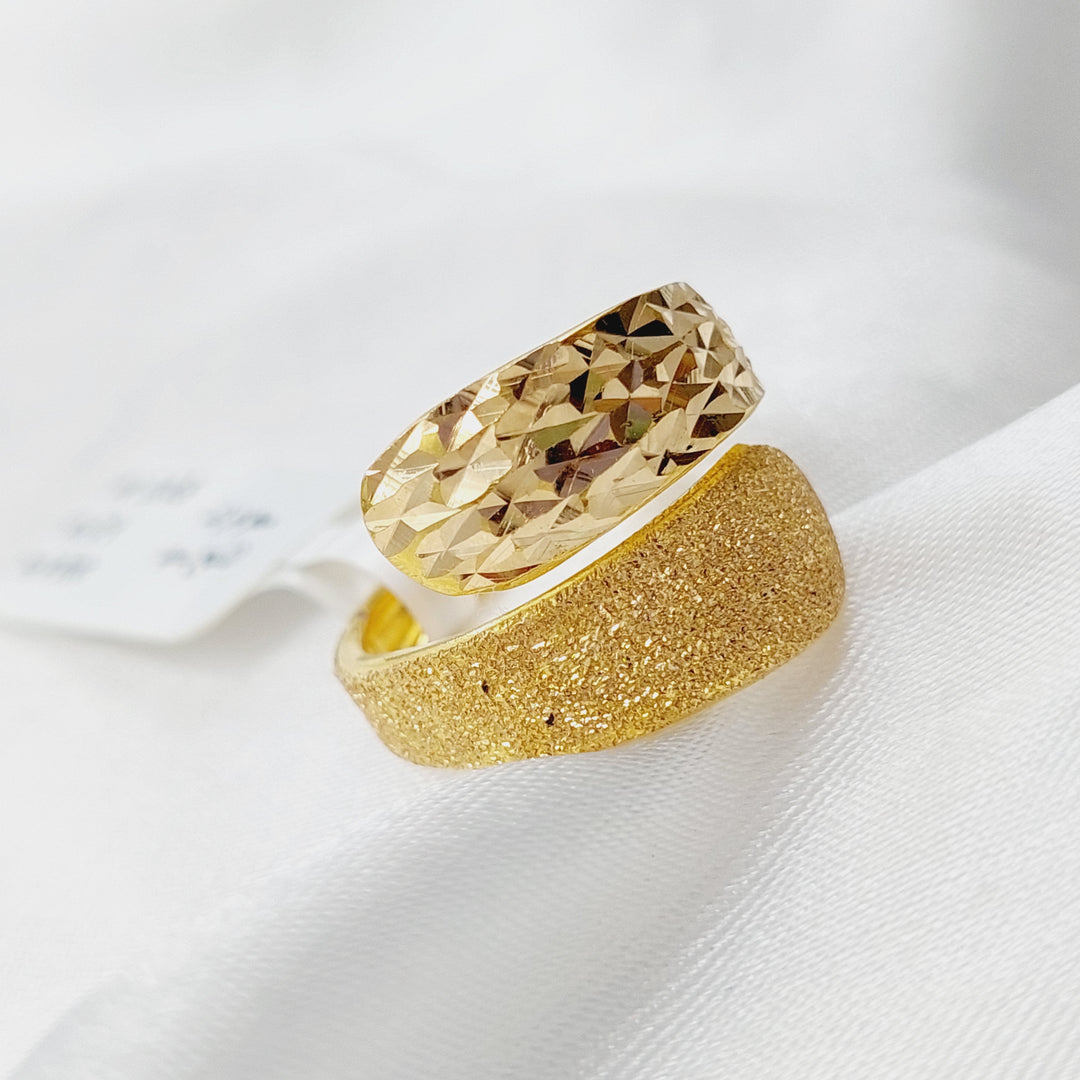 21K Fancy Sugar Ring Made of 21K Yellow Gold by Saeed Jewelry-27249