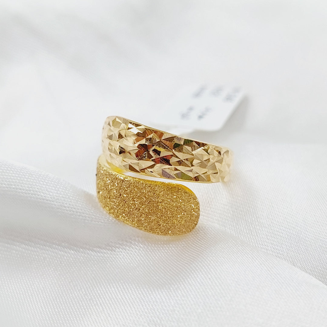 21K Fancy Sugar Ring Made of 21K Yellow Gold by Saeed Jewelry-27249