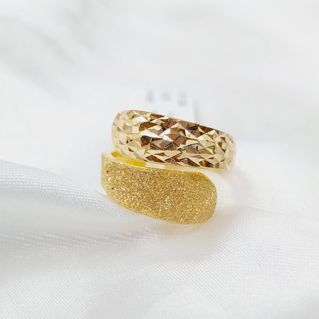 21K Fancy Sugar Ring Made of 21K Yellow Gold by Saeed Jewelry-27249