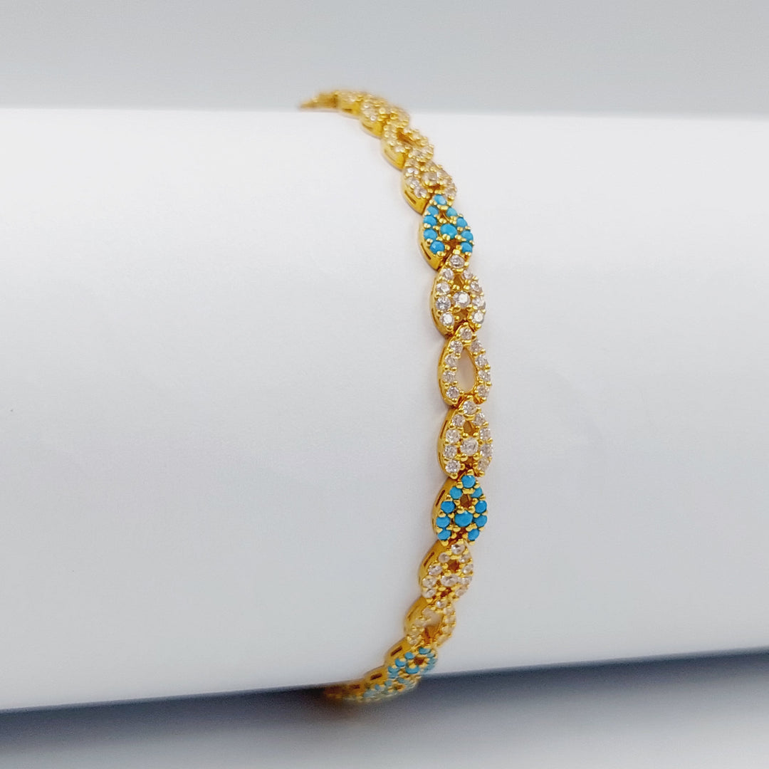 21K Gold Fancy Zirconia Bracelet by Saeed Jewelry - Image 1