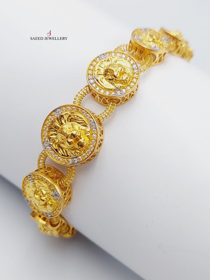 21K Gold Fancy Zirconia Bracelet by Saeed Jewelry - Image 1