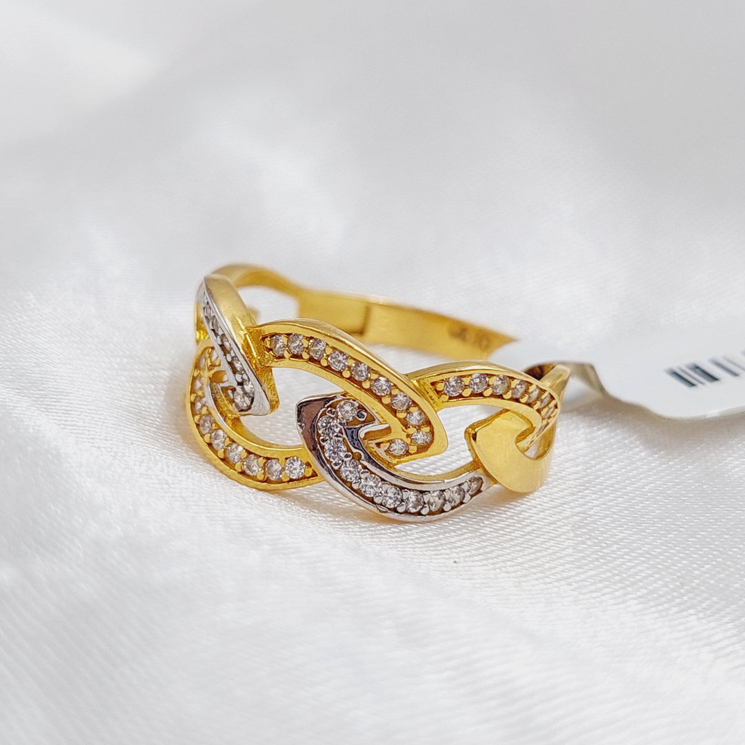 21K Gold Fancy Zirconia Ring by Saeed Jewelry - Image 1