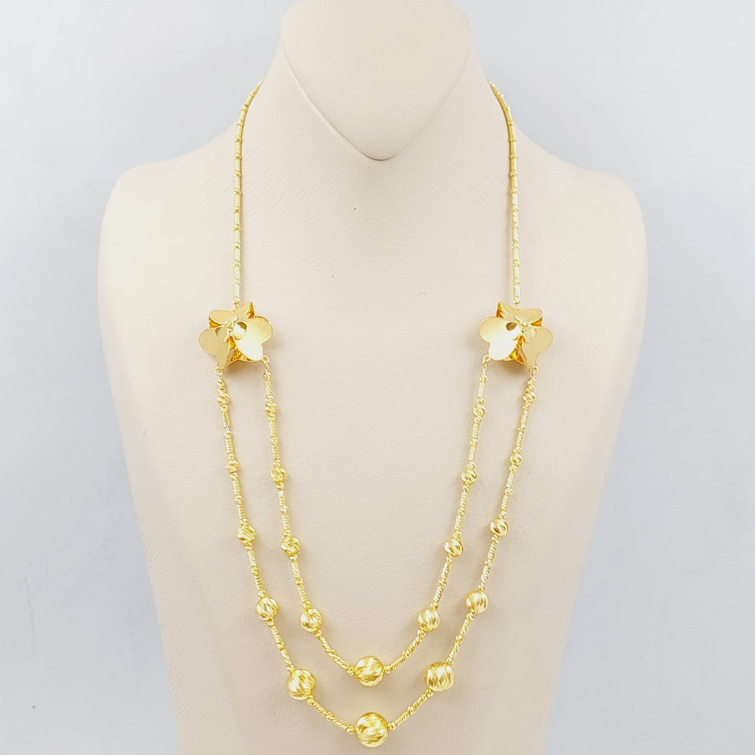 21K Gold Fancy and Rose Necklace by Saeed Jewelry - Image 1