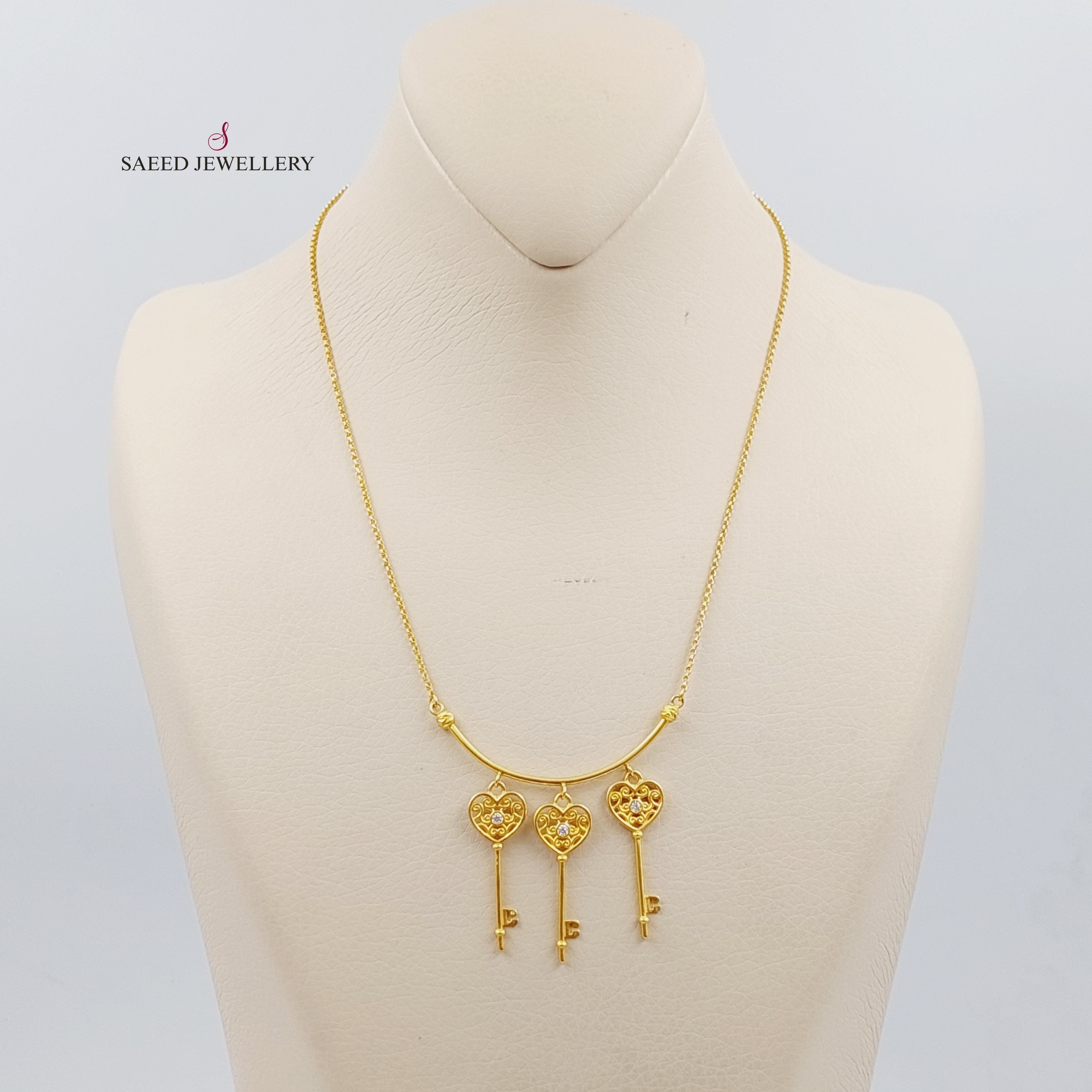 21K Fancy key Necklace – Saeed Jewelry