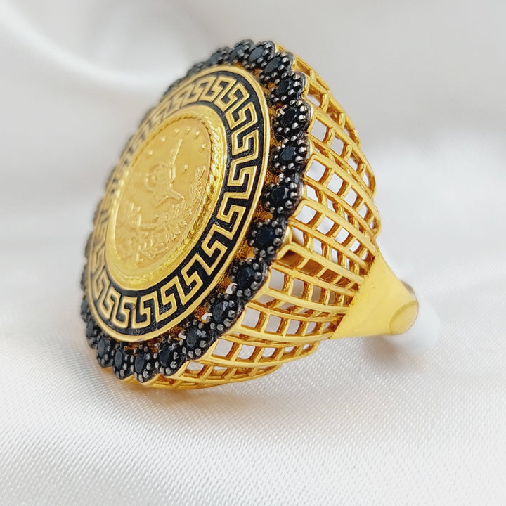 21K Gold Fancy lira Ring by Saeed Jewelry - Image 4