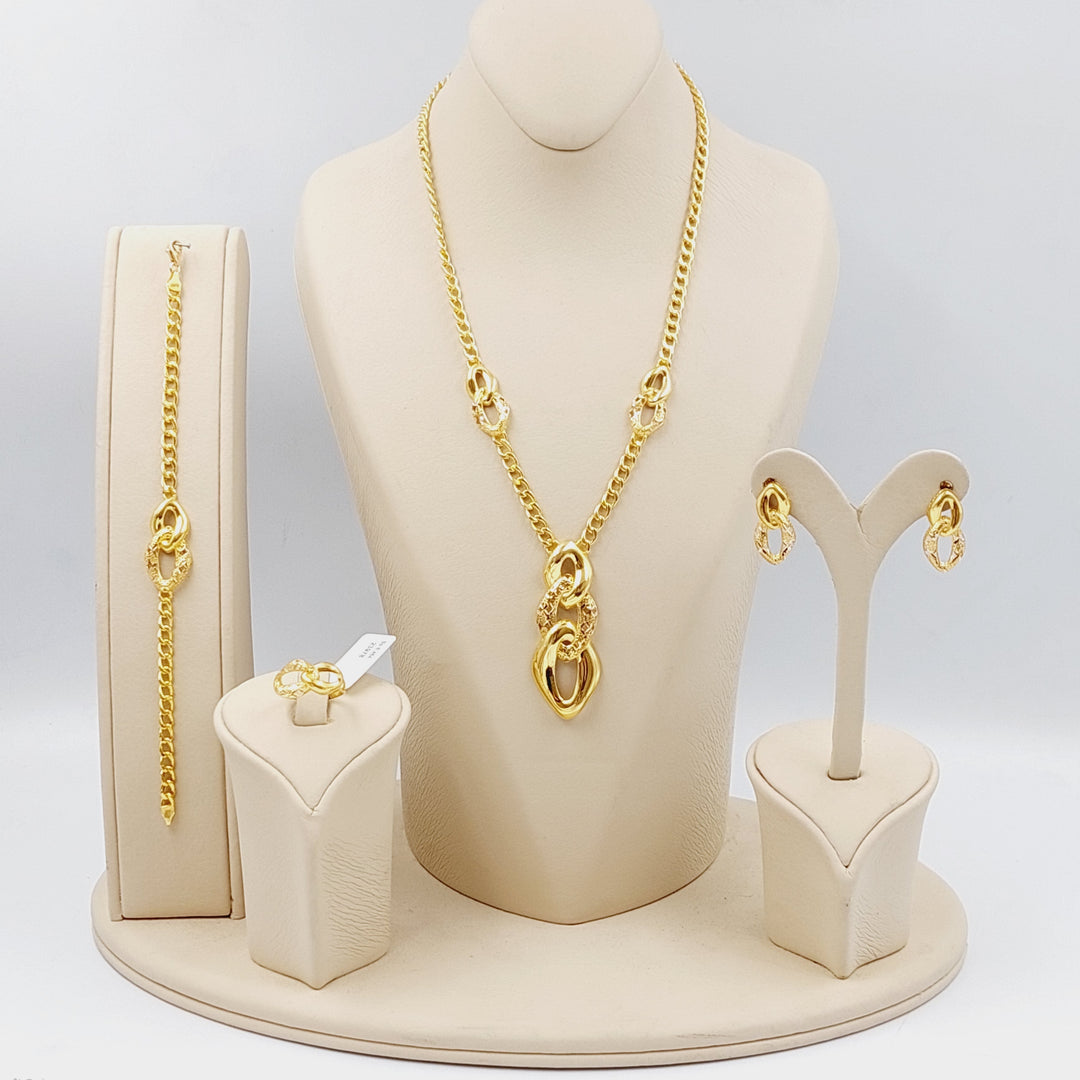 21K Gold Fancy set four pieces by Saeed Jewelry - Image 1