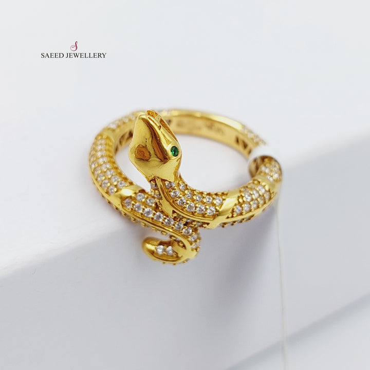 21K Gold Fancy snack Ring by Saeed Jewelry - Image 1