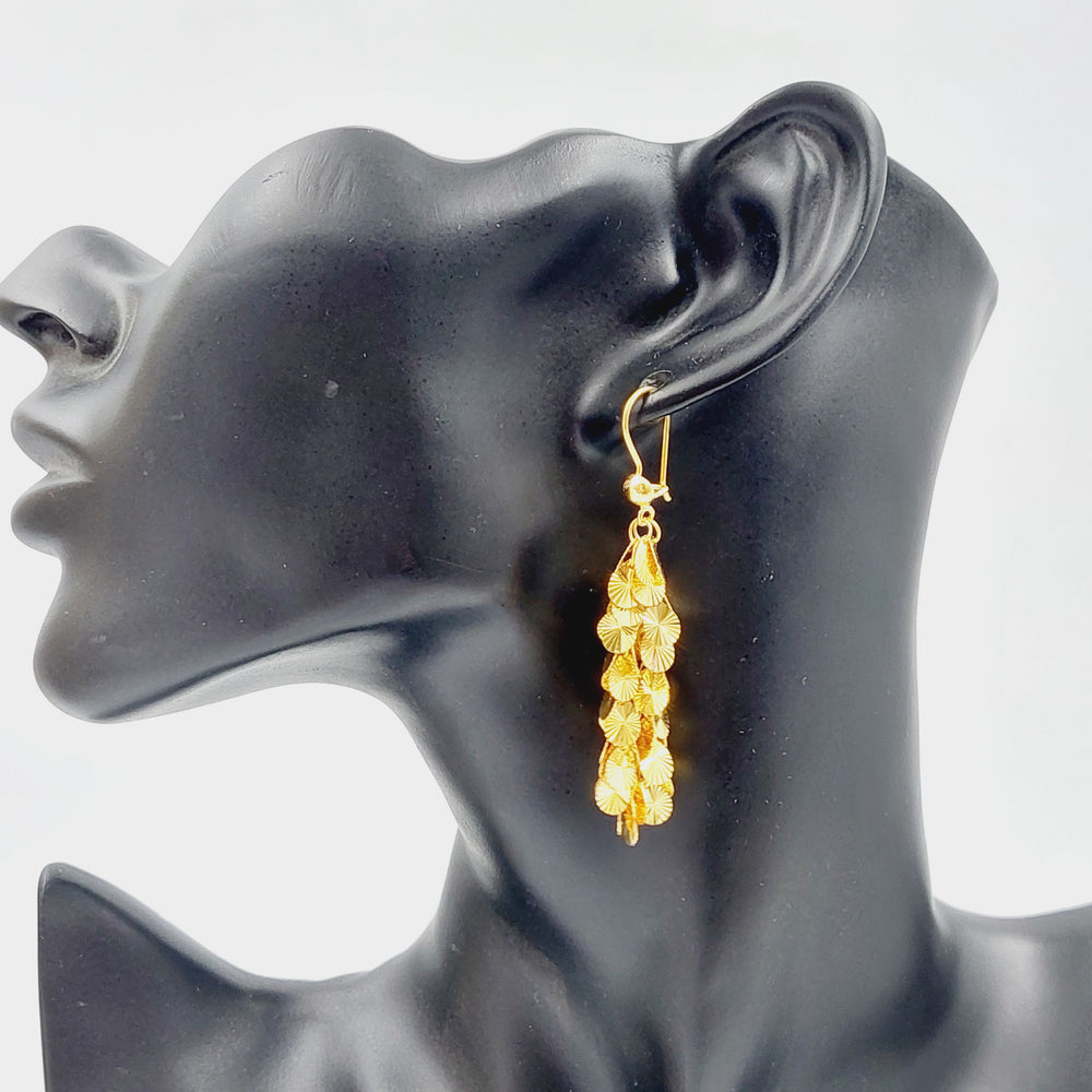 21K Gold Farfasha Earrings by Saeed Jewelry - Image 2