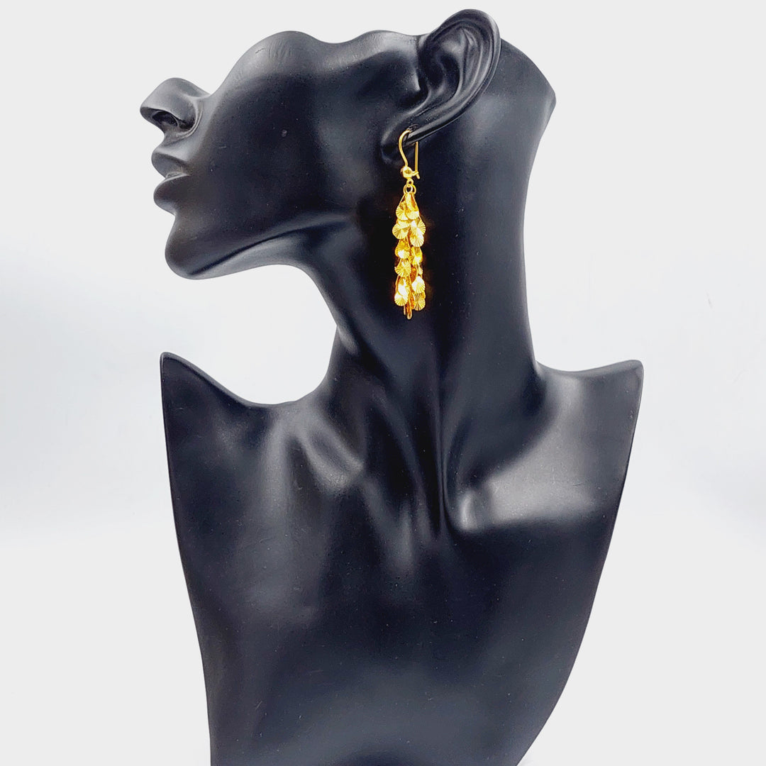 21K Gold Farfasha Earrings by Saeed Jewelry - Image 4