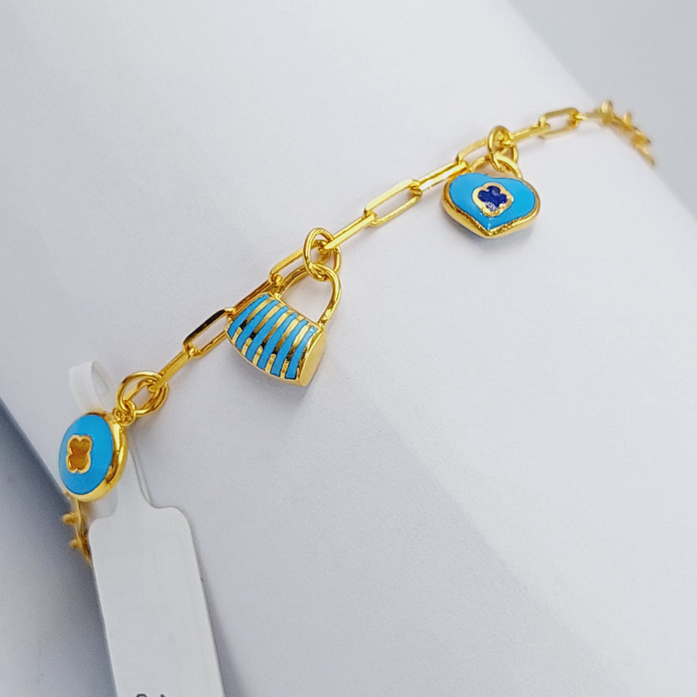 21K Gold Farfasha Enamel Bracelet by Saeed Jewelry - Image 2