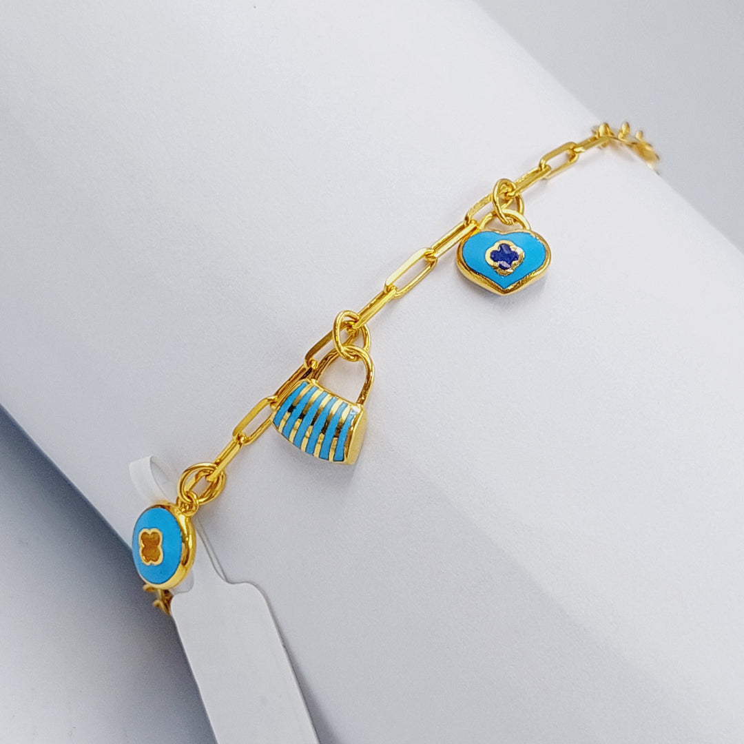 21K Gold Farfasha Enamel Bracelet by Saeed Jewelry - Image 3