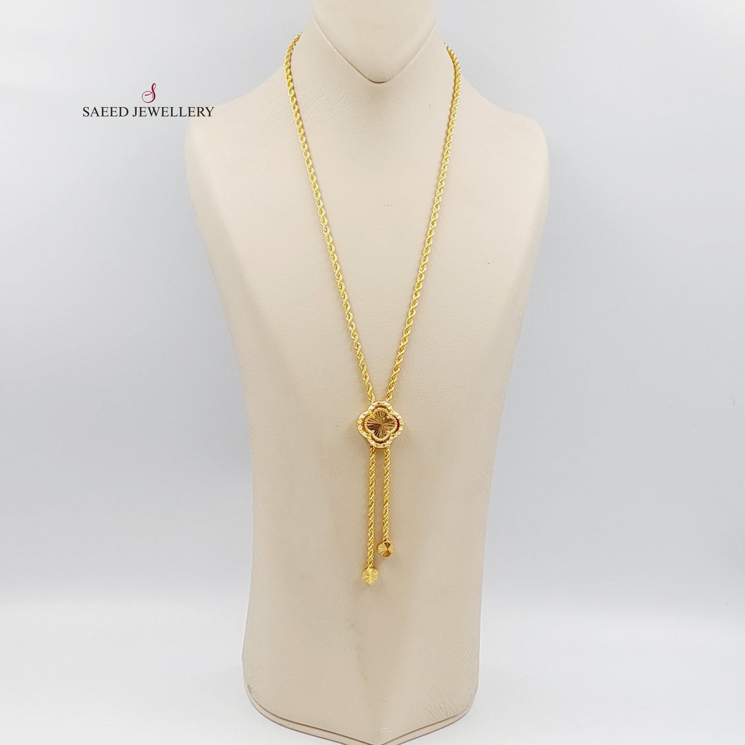 21K Gold Farfasha Necklace by Saeed Jewelry - Image 2