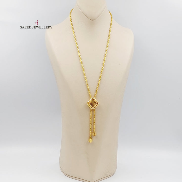 21K Gold Farfasha Necklace by Saeed Jewelry - Image 2