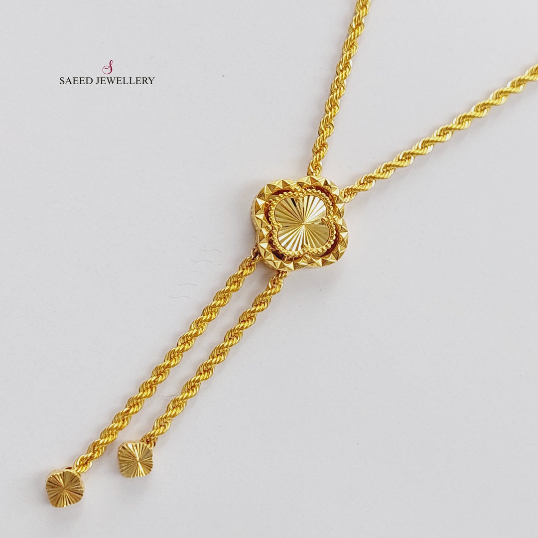 21K Gold Farfasha Necklace by Saeed Jewelry - Image 4