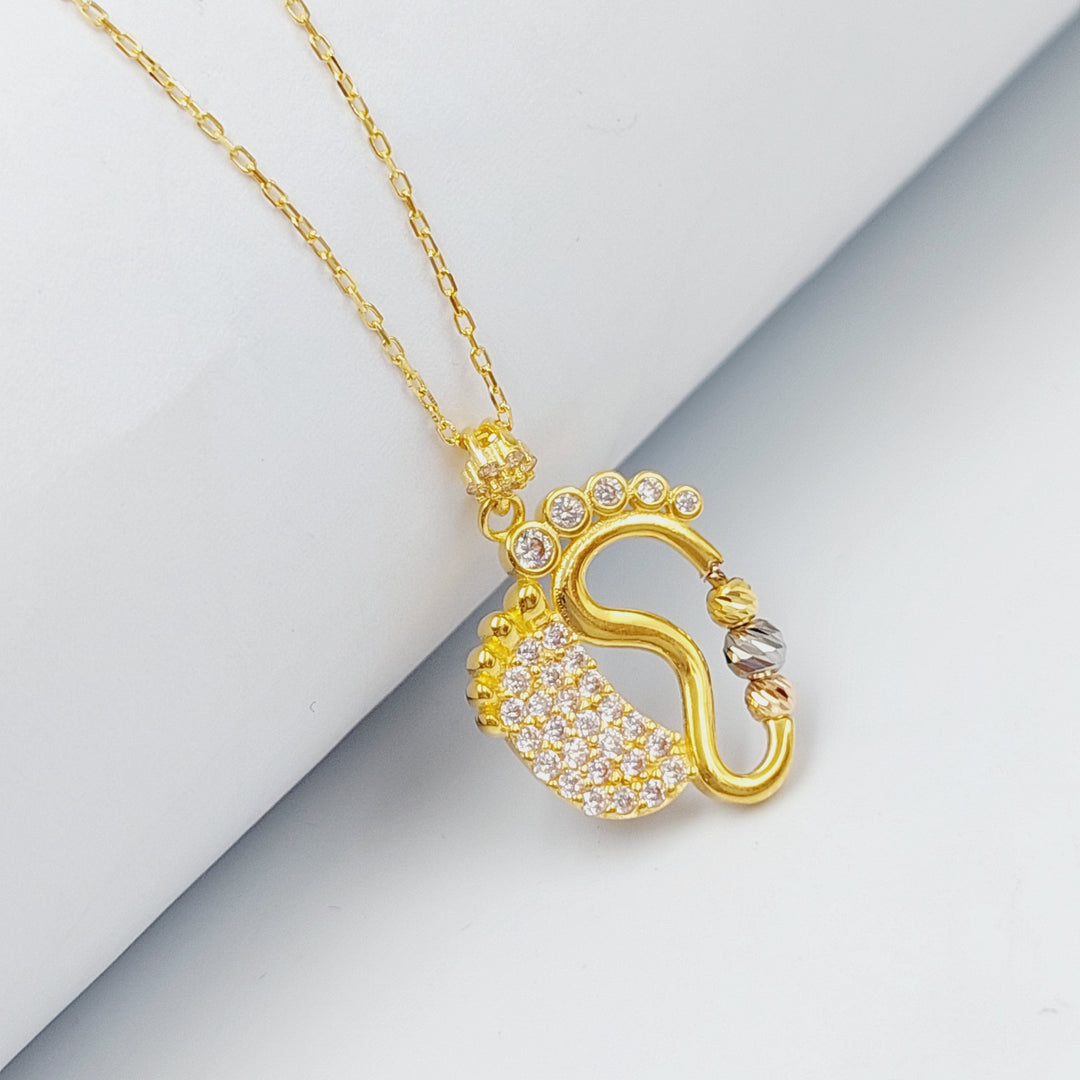 21K Gold Feet Necklace by Saeed Jewelry - Image 1