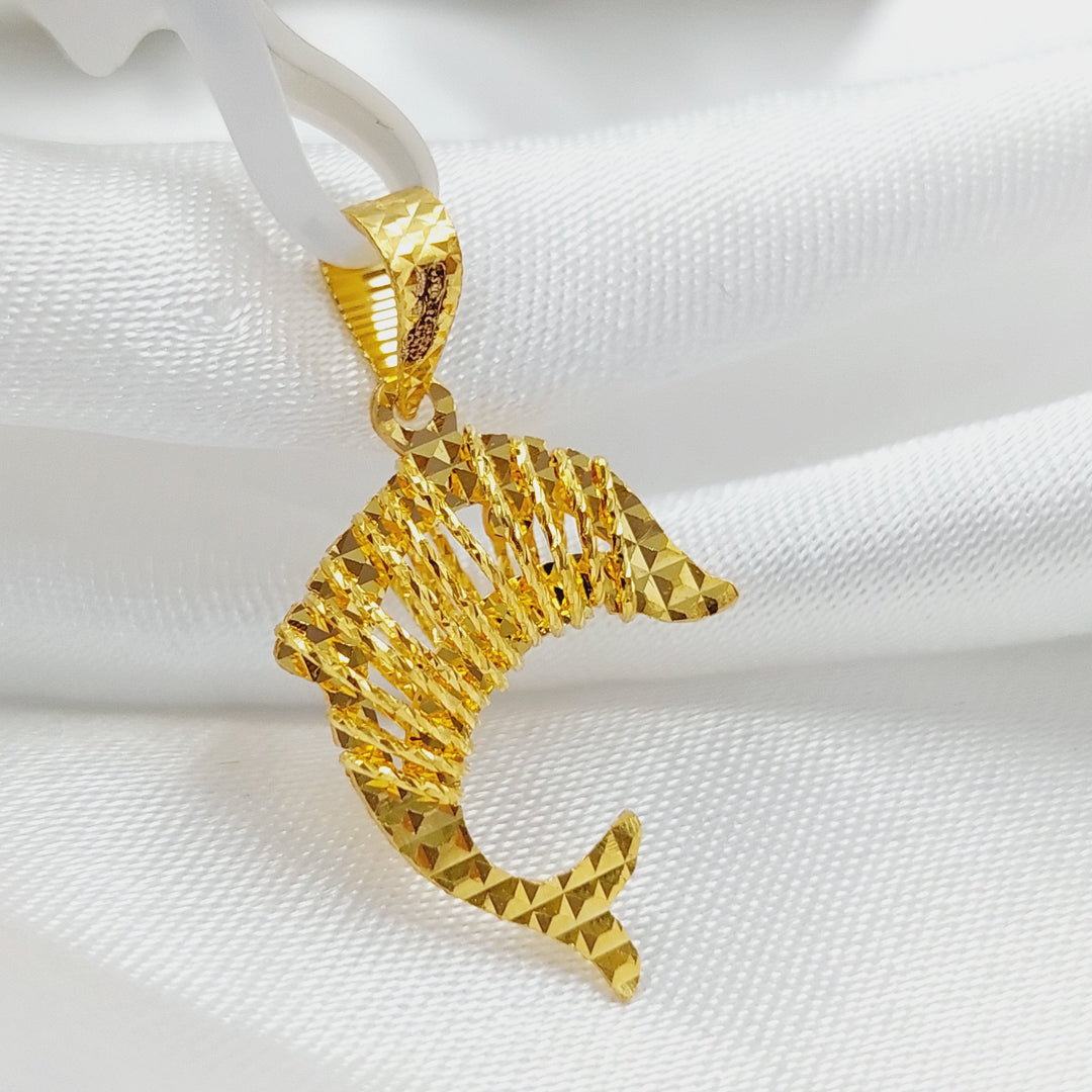 21K Gold Fish Pendant by Saeed Jewelry - Image 1