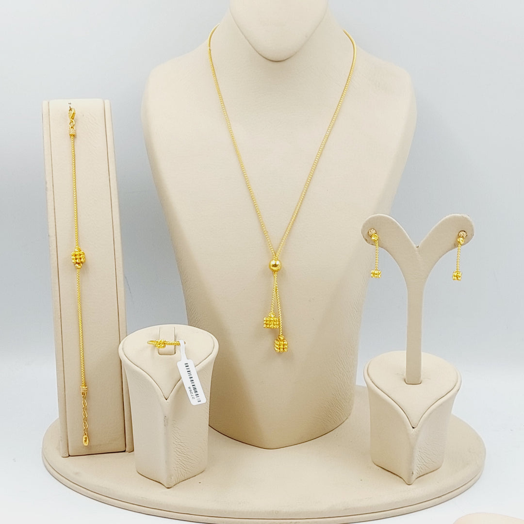 21K Gold Four Pieces Fancy Set by Saeed Jewelry - Image 1