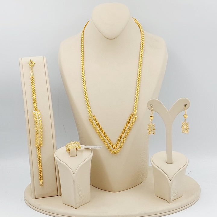 21K Four Pieces Spike Set Made of 21K Yellow Gold by Saeed Jewelry-27314
