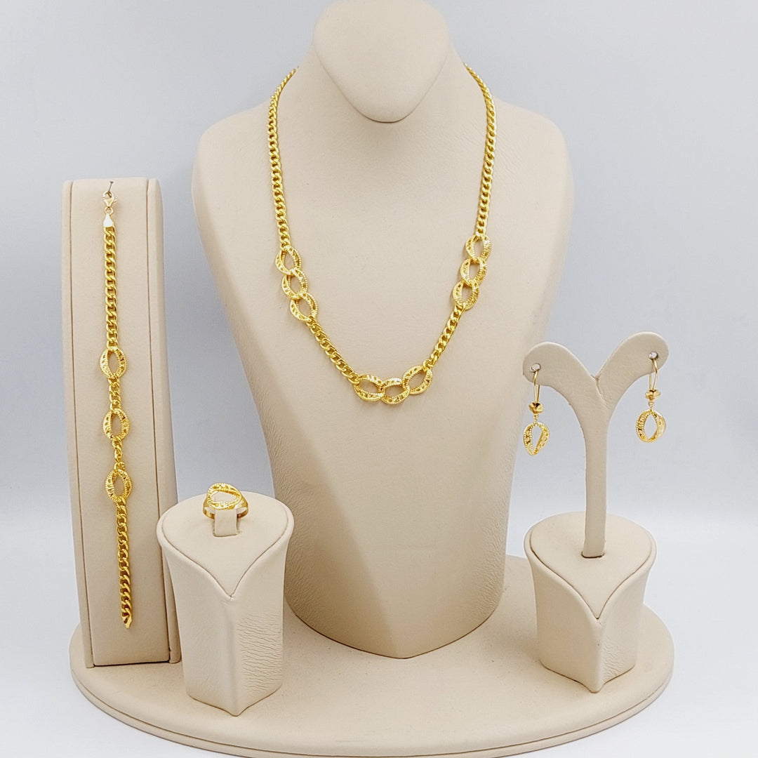 21K Gold Four Pieces Taft set by Saeed Jewelry - Image 1