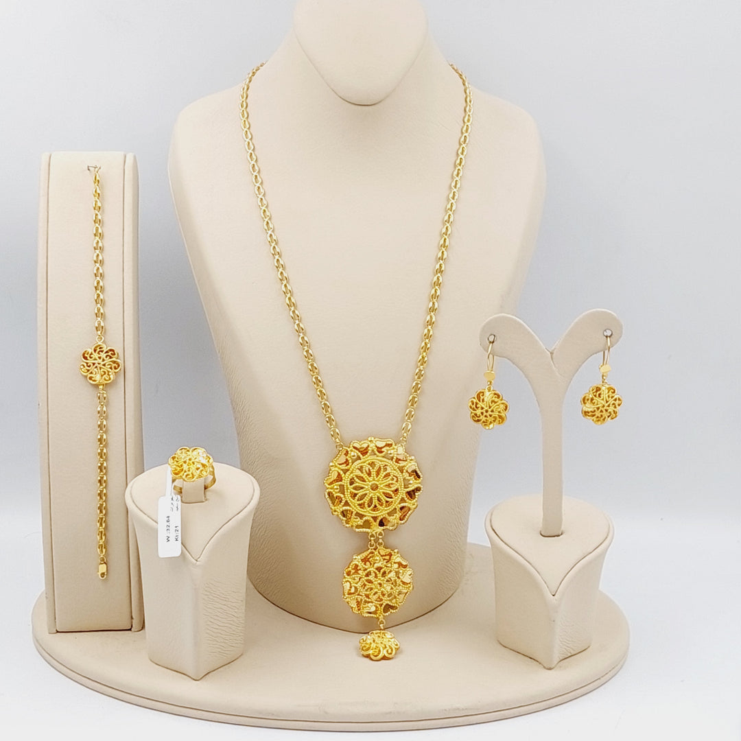 21K Gold Four pieces Emirati Set by Saeed Jewelry - Image 1