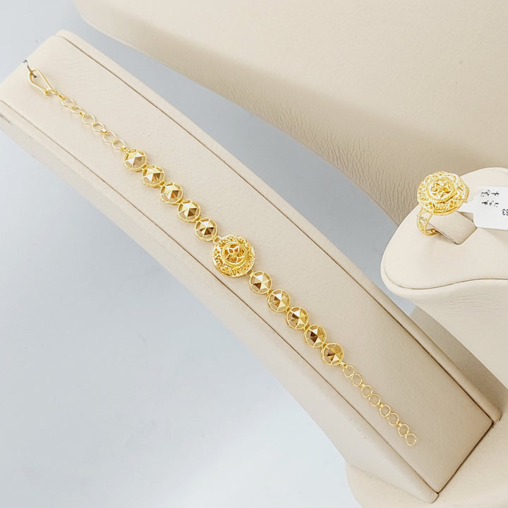 21K Gold Four -pieces Kuwaiti Set by Saeed Jewelry - Image 6