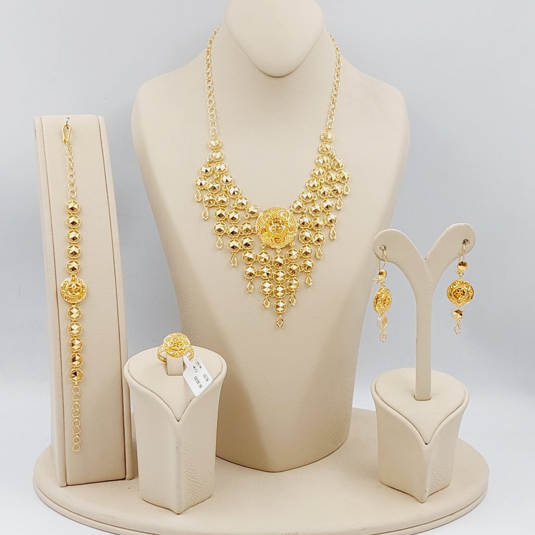 21K Gold Four -pieces Kuwaiti Set by Saeed Jewelry - Image 1