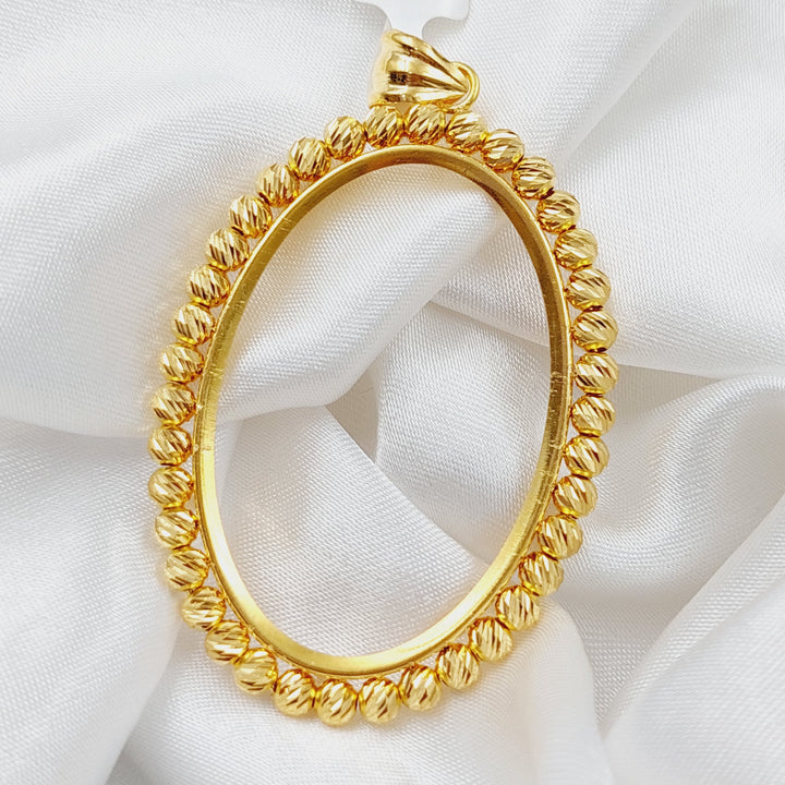 21K Gold Turkish Frame Pendant by Saeed Jewelry - Image 6