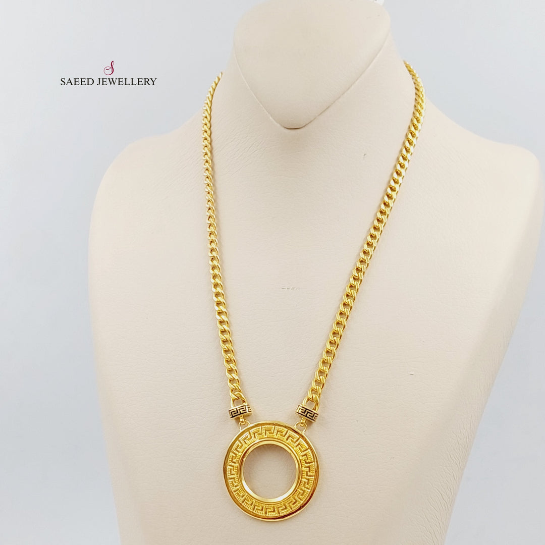 21K Gold Frame Necklace by Saeed Jewelry - Image 2