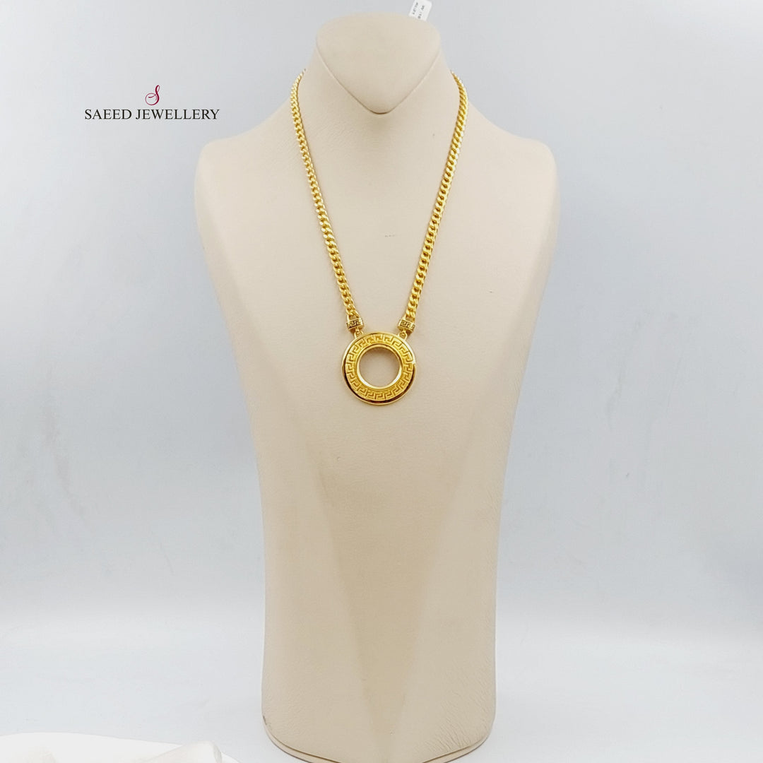 21K Gold Frame Necklace by Saeed Jewelry - Image 3