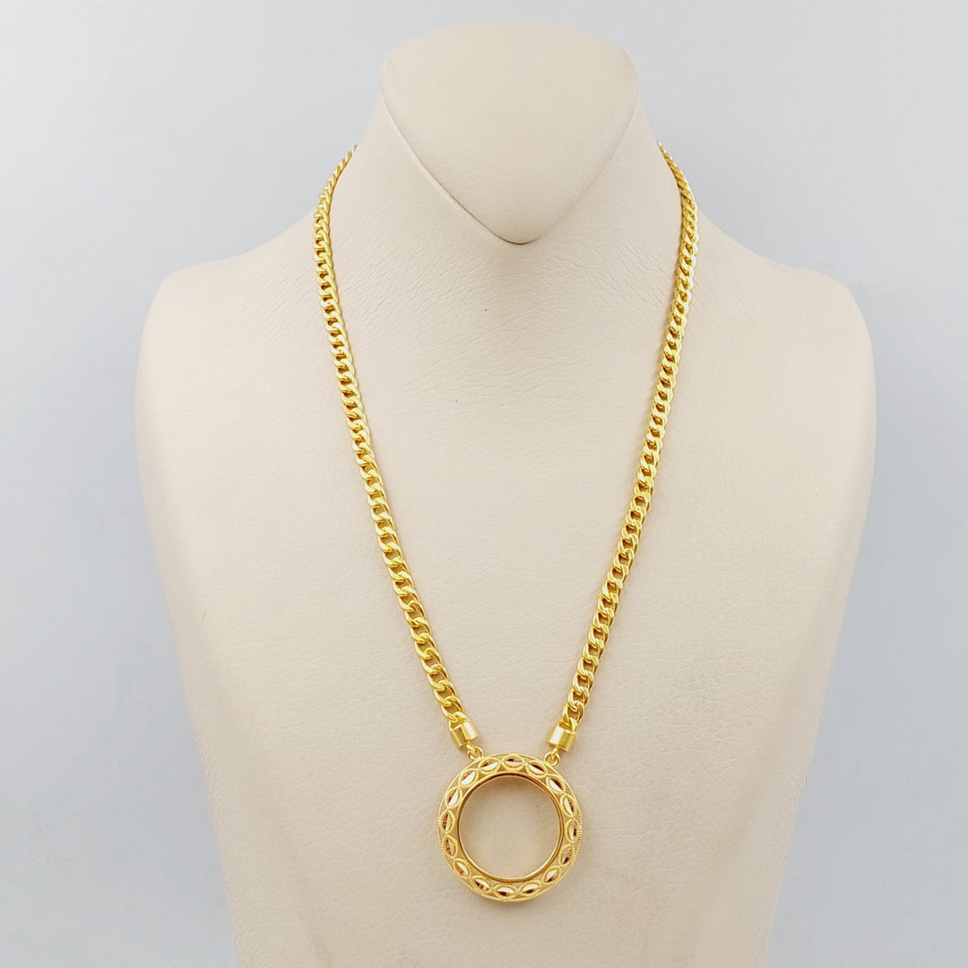 21K Frame Necklace Made of 21K Yellow Gold by Saeed Jewelry-25512